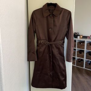 NWOT Via Spiga Satin Trench Coat